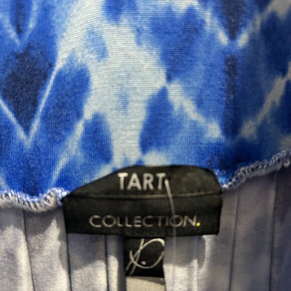 NWOT Tart Womens Sleeveless Maxi Maternity Dress Blue Tie Dye Double V-Neck - Picture 4 of 5